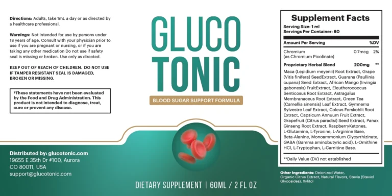 Glucotonic Label